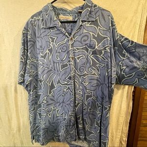 Blue Tommy Bahama Hawaiian Shirt